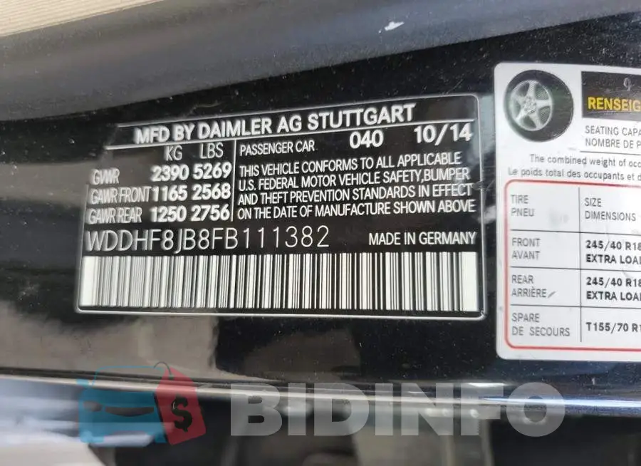WDDHF8JB8FB111382 Photo# 12
