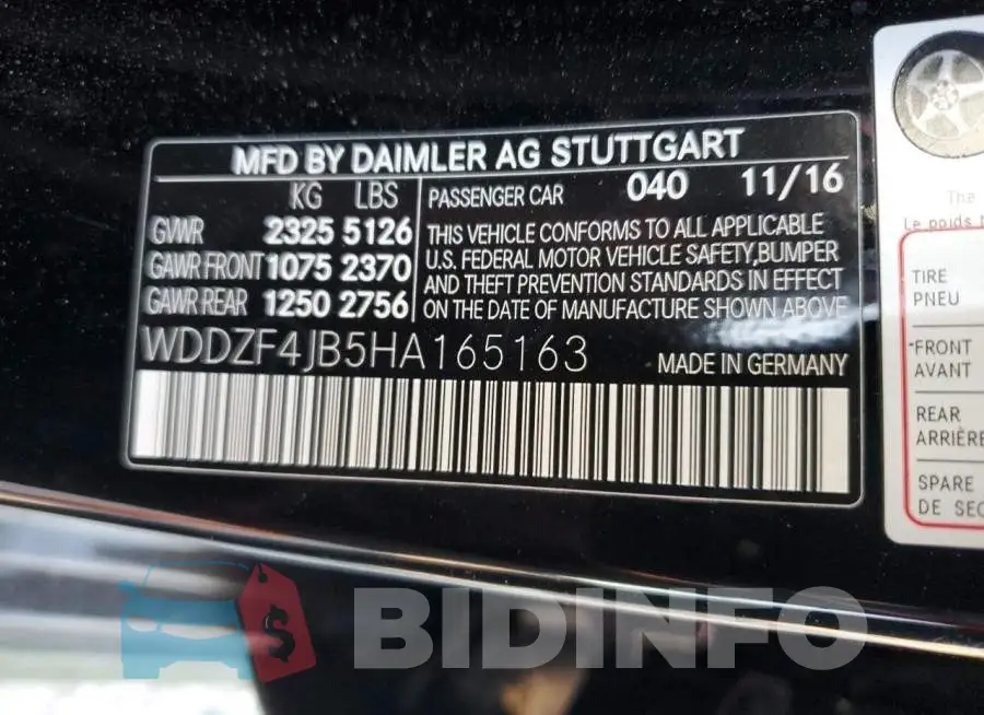 WDDZF4JB5HA165163 Photo# 12
