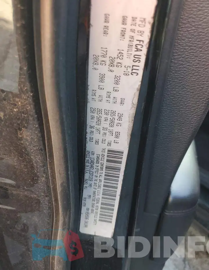 1C4RDHAG1JC371318 Photo# 13