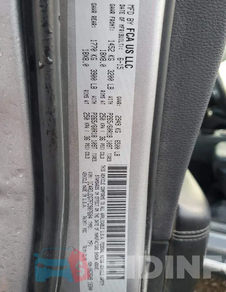 1C4RDJDG7FC907604 Photo# 13