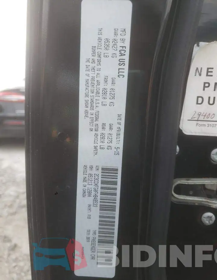 2C3CDXFG0FH848533 Photo# 13