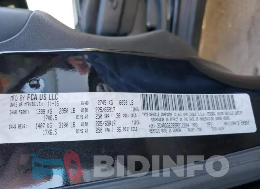 2C4RDGEG8GR212204 Photo# 13
