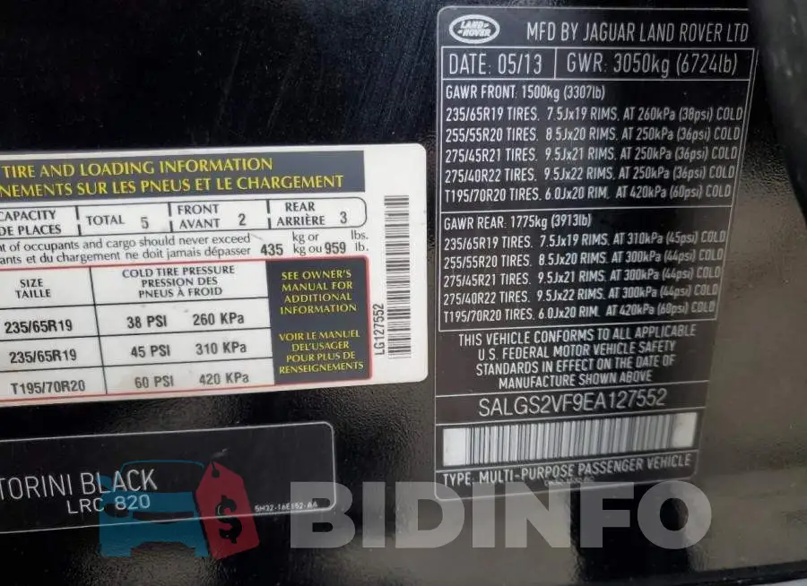 SALGS2VF9EA127552 Photo# 13