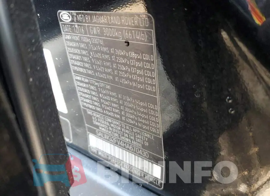 SALWG2FV4HA670430 Photo# 13