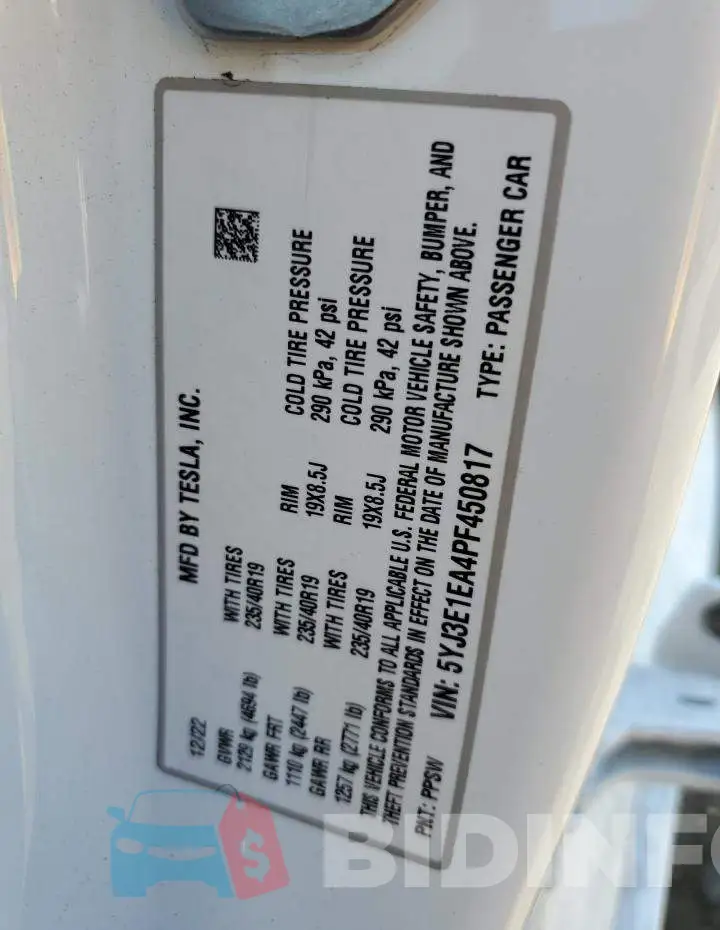 5YJ3E1EA4PF450817 Photo# 13