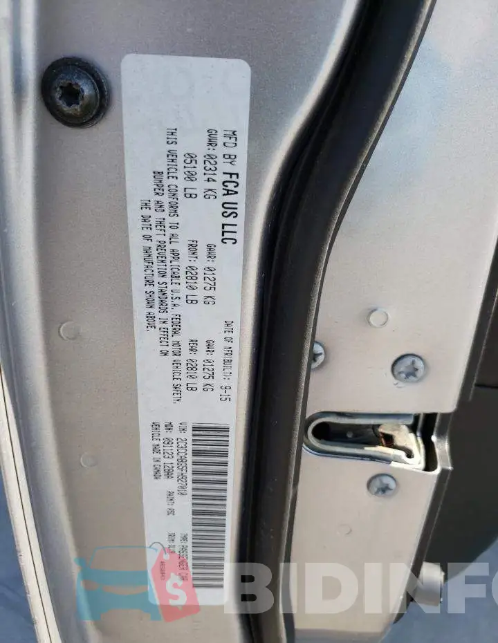 2C3CCABG5FH927010 Photo# 12