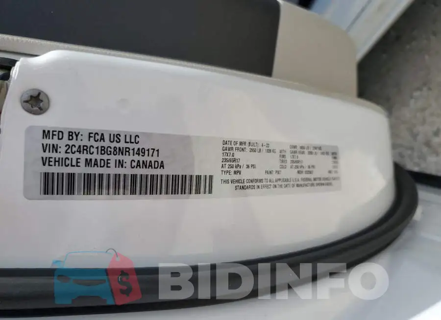 2C4RC1BG8NR149171 Photo# 13