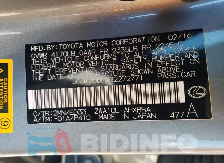 JTHKD5BH2G2272771 Photo# 12