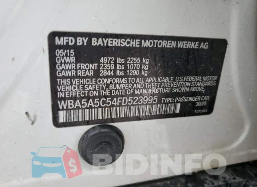 WBA5A5C54FD523995 Photo# 12