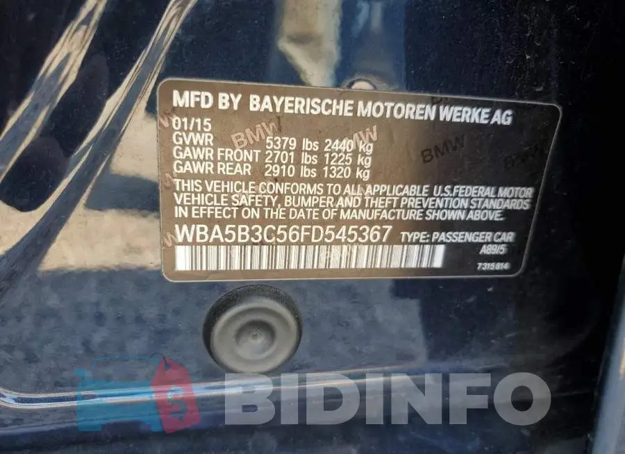 WBA5B3C56FD545367 Photo# 12