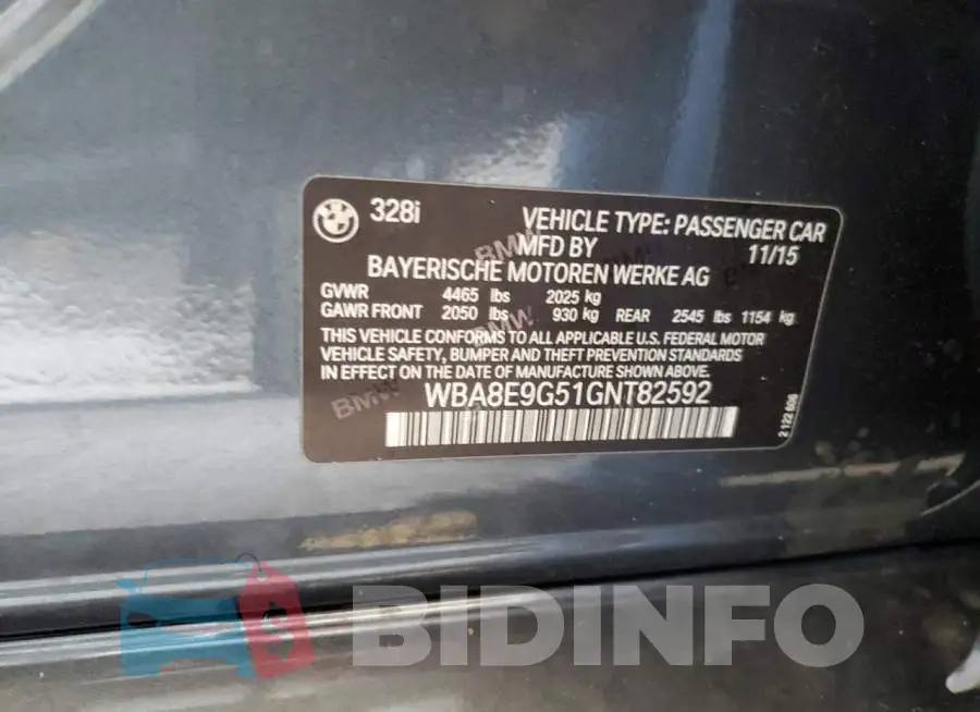 WBA8E9G51GNT82592 Photo# 12