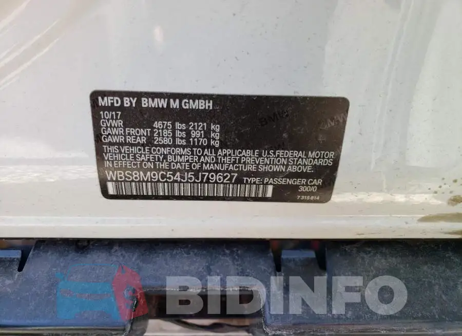 WBS8M9C54J5J79627 Photo# 12
