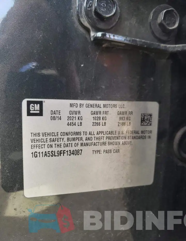 1G11A5SL9FF134087 Photo# 12