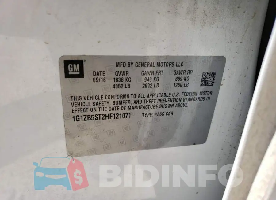 1G1ZB5ST2HF121071 Photo# 12