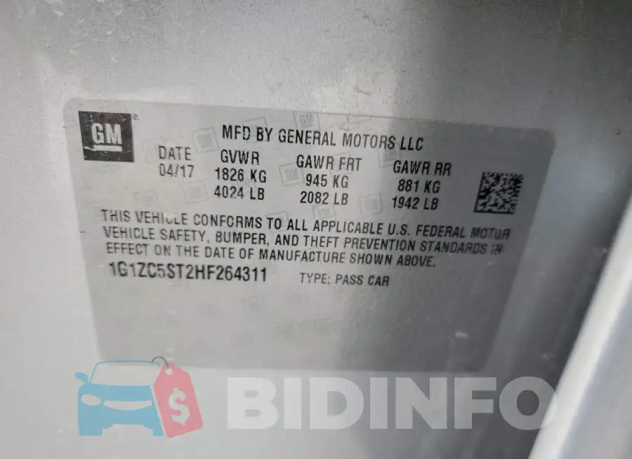 1G1ZC5ST2HF264311 Photo# 12
