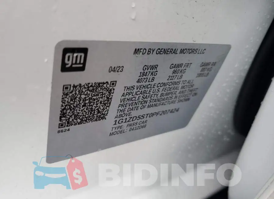 1G1ZD5ST0PF207424 Photo# 13