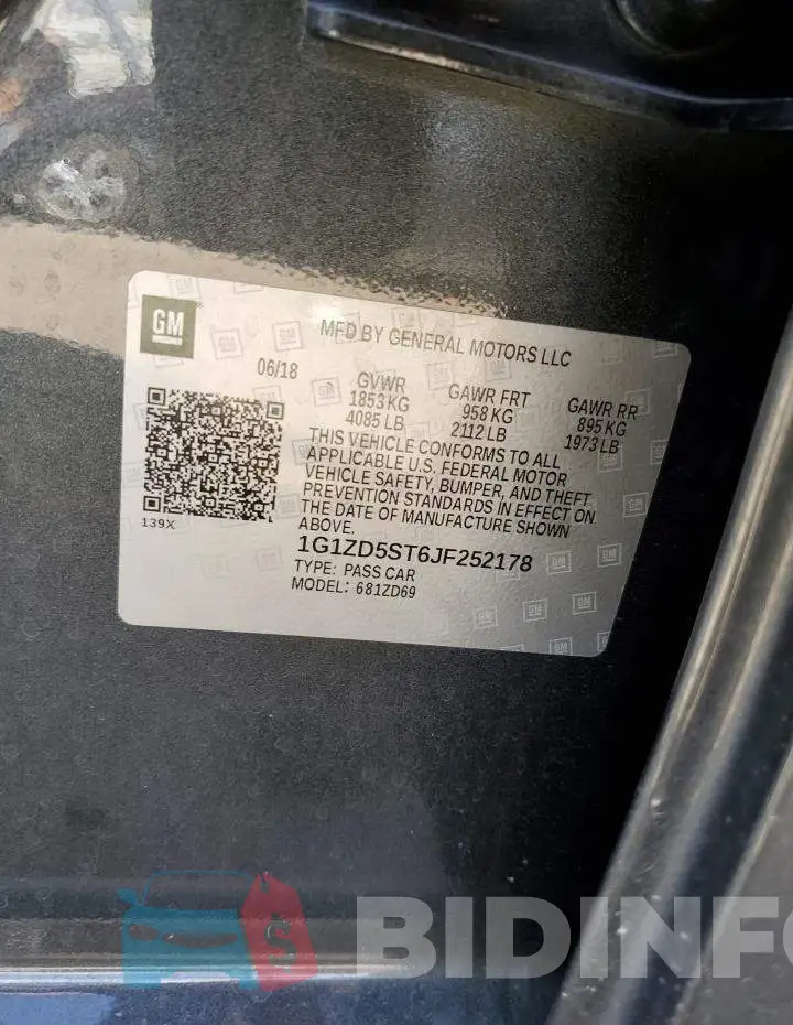1G1ZD5ST6JF252178 Photo# 12