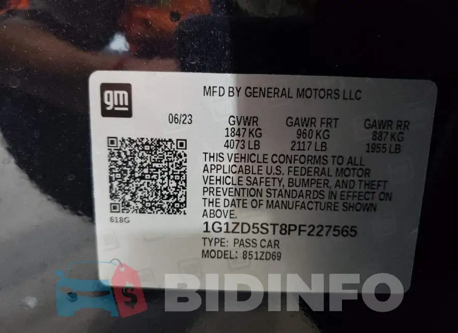 1G1ZD5ST8PF227565 Photo# 13