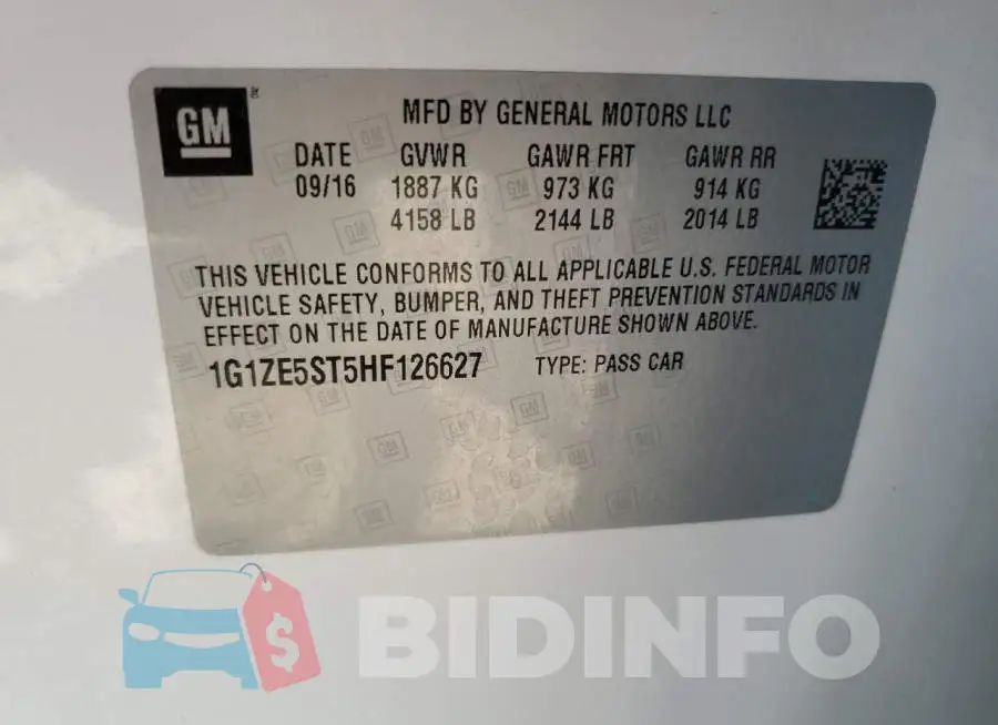 1G1ZE5ST5HF126627 Photo# 12