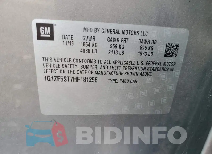1G1ZE5ST7HF181256 Photo# 12