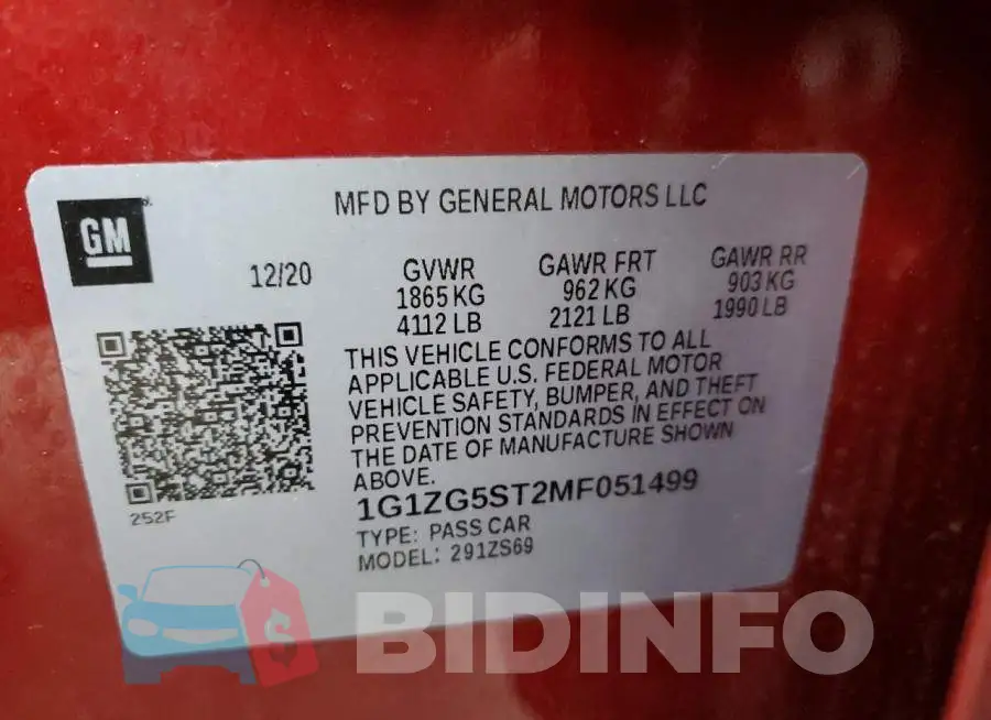 1G1ZG5ST2MF051499 Photo# 12