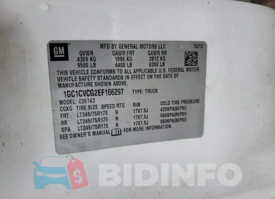 1GC1CVCG2EF166297 Photo# 12