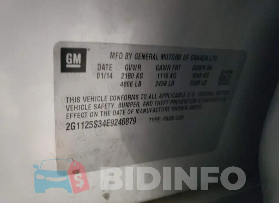 2G1125S34E9246879 Photo# 12