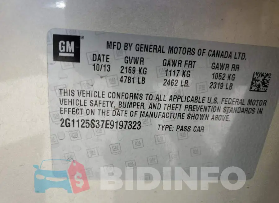 2G1125S37E9197323 Photo# 12
