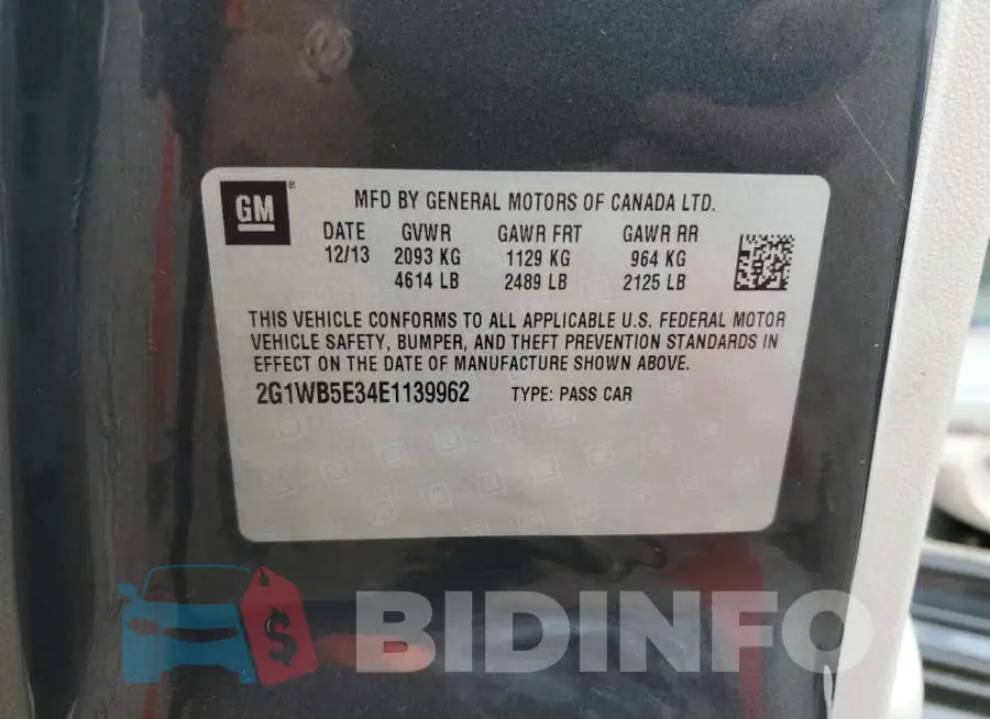 2G1WB5E34E1139962 Photo# 12