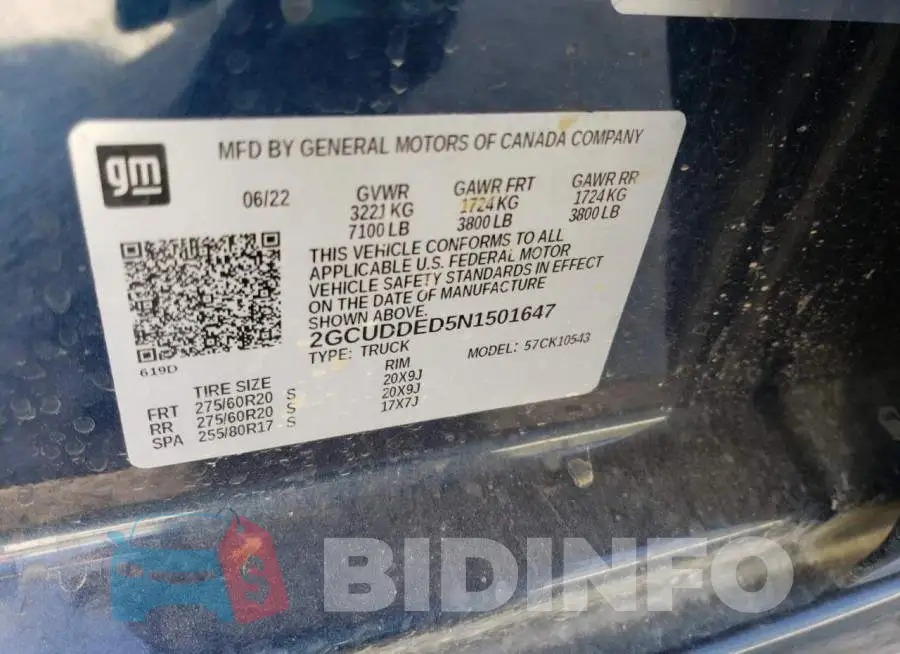 2GCUDDED5N1501647 Photo# 12