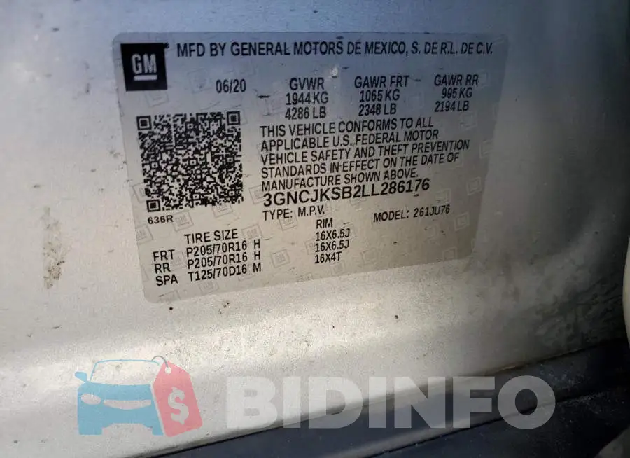 3GNCJKSB2LL286176 Photo# 14