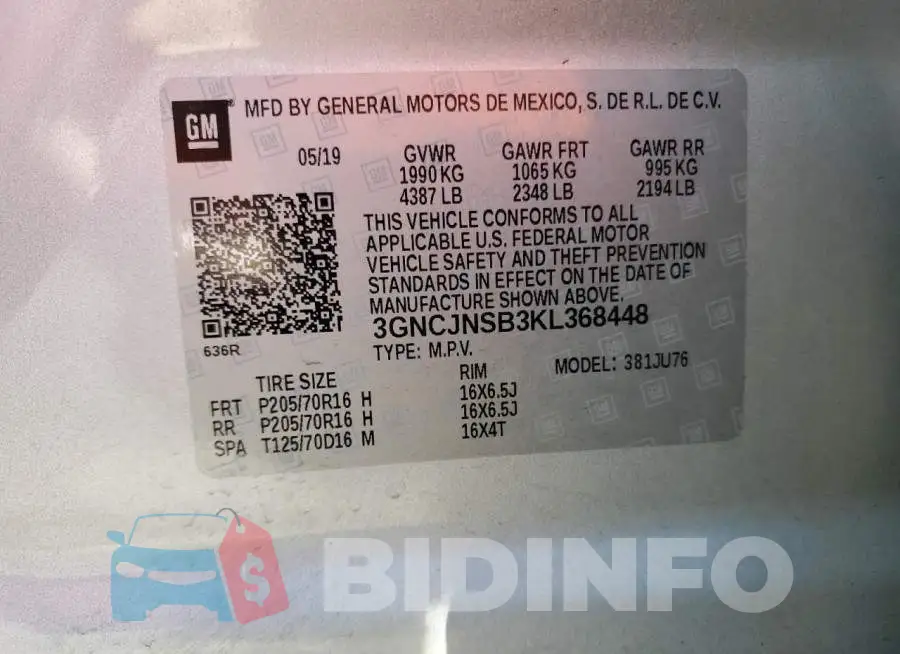 3GNCJNSB3KL368448 Photo# 12
