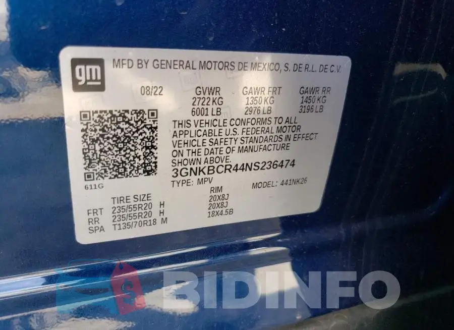 3GNKBCR44NS236474 Photo# 14