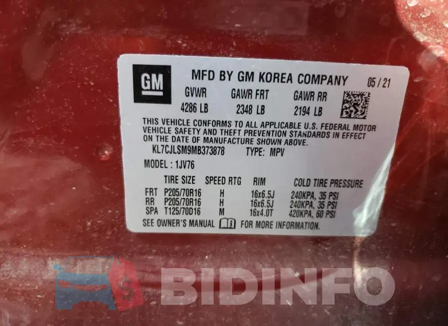 KL7CJLSM9MB373878 Photo# 14