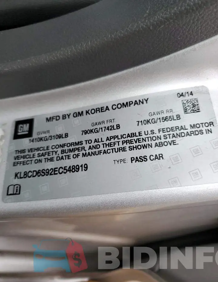 KL8CD6S92EC548919 Photo# 12