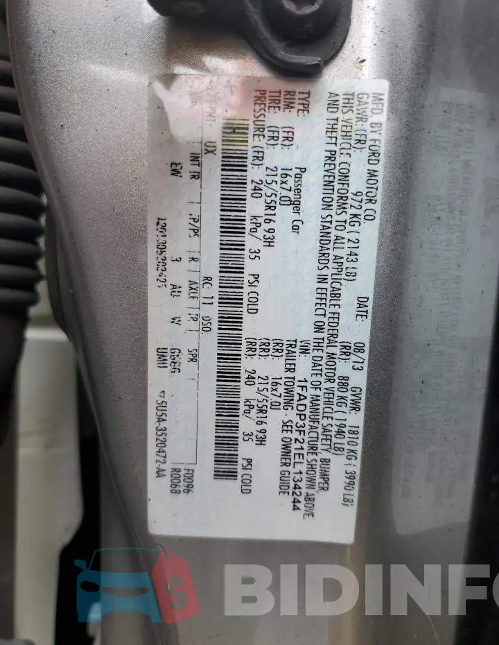 1FADP3F21EL134244 Photo# 12