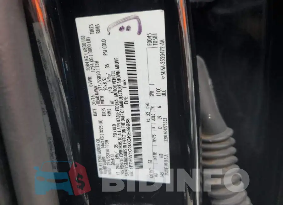 1FTEW1CGXGKE59988 Photo# 12