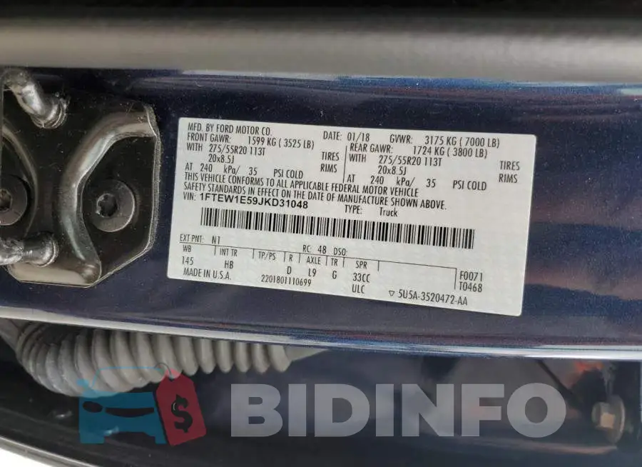 1FTEW1E59JKD31048 Photo# 12