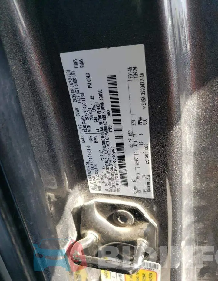 1FTEX1CP9HKC59862 Photo# 12