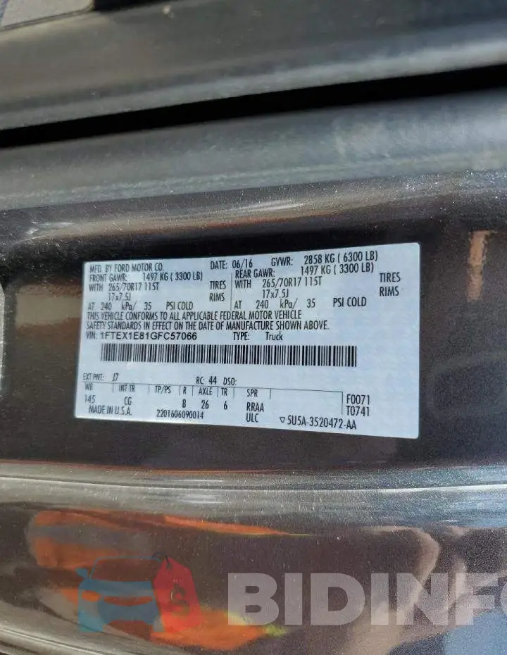 1FTEX1E81GFC57066 Photo# 12