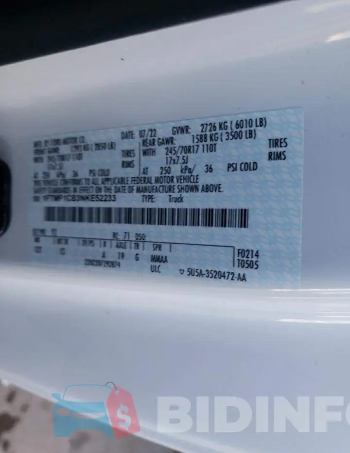 1FTMF1CB3NKE52233 Photo# 12
