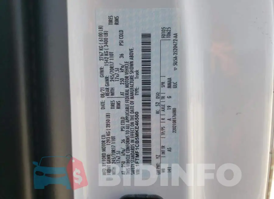 1FTMF1CB5MKE46500 Photo# 12