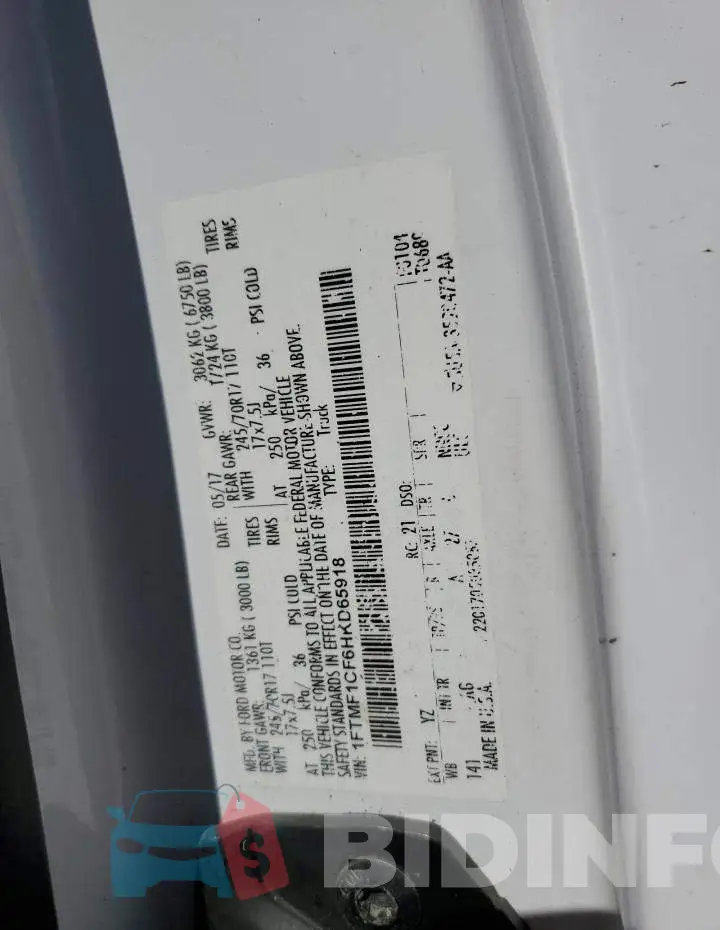 1FTMF1CF6HKD65918 Photo# 13