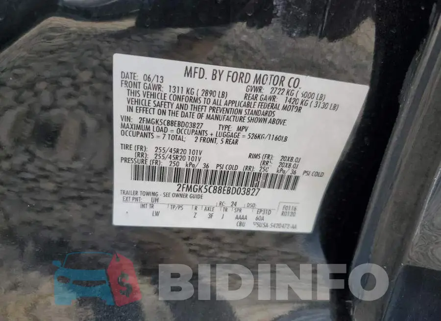 2FMGK5C88EBD03827 Photo# 13