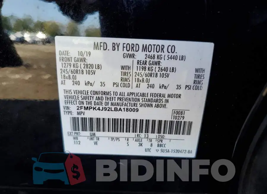 2FMPK4J92LBA18009 Photo# 12