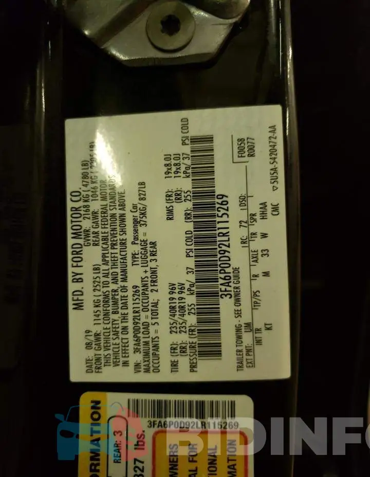 3FA6P0D92LR115269 Photo# 12