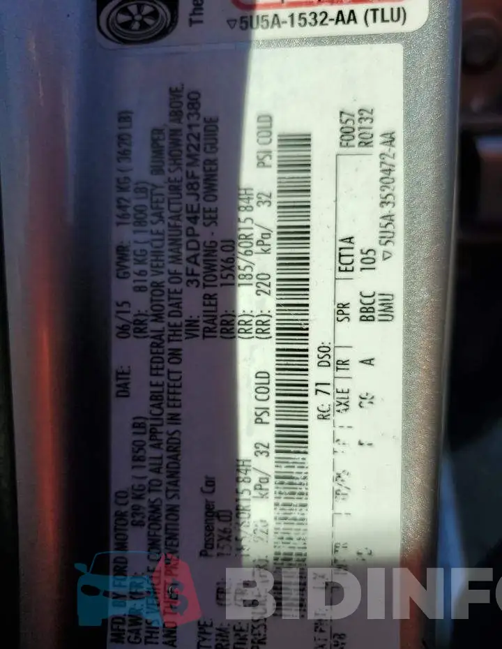 3FADP4EJ8FM221380 Photo# 13