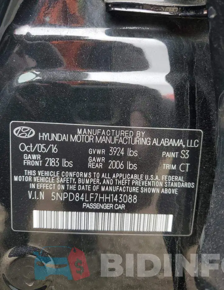 5NPD84LF7HH143088 Photo# 13