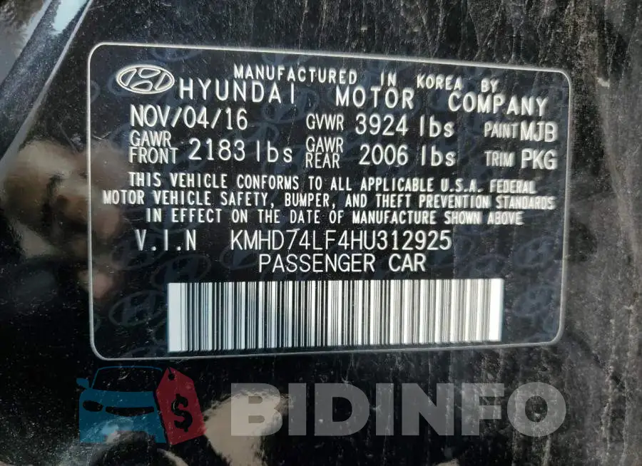 KMHD74LF4HU312925 Photo# 12