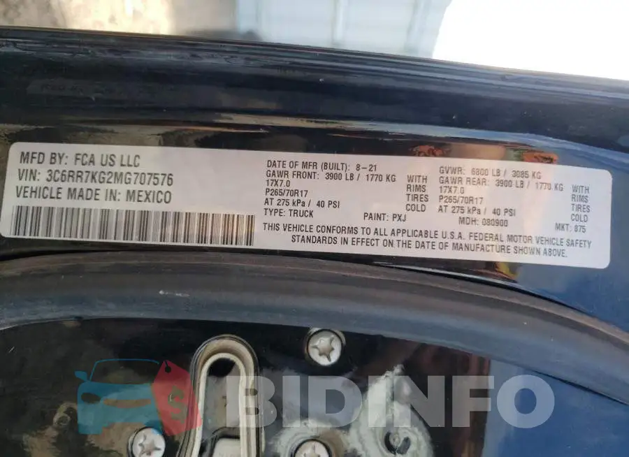 3C6RR7KG2MG707576 Photo# 12
